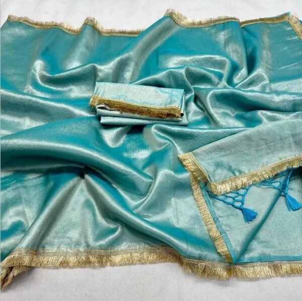 Fancy Tissue Saree - Image 4