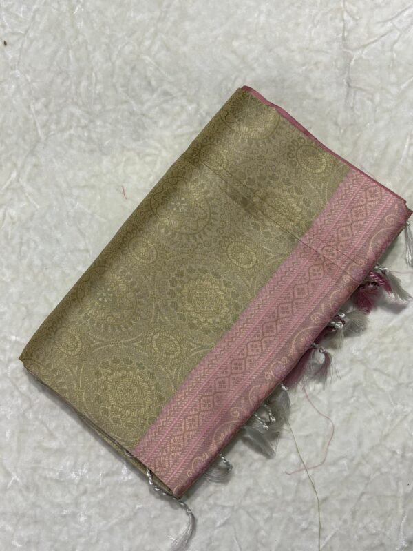 Elegant Jamawar Banarasi Saree with Zari Weaving - Image 3