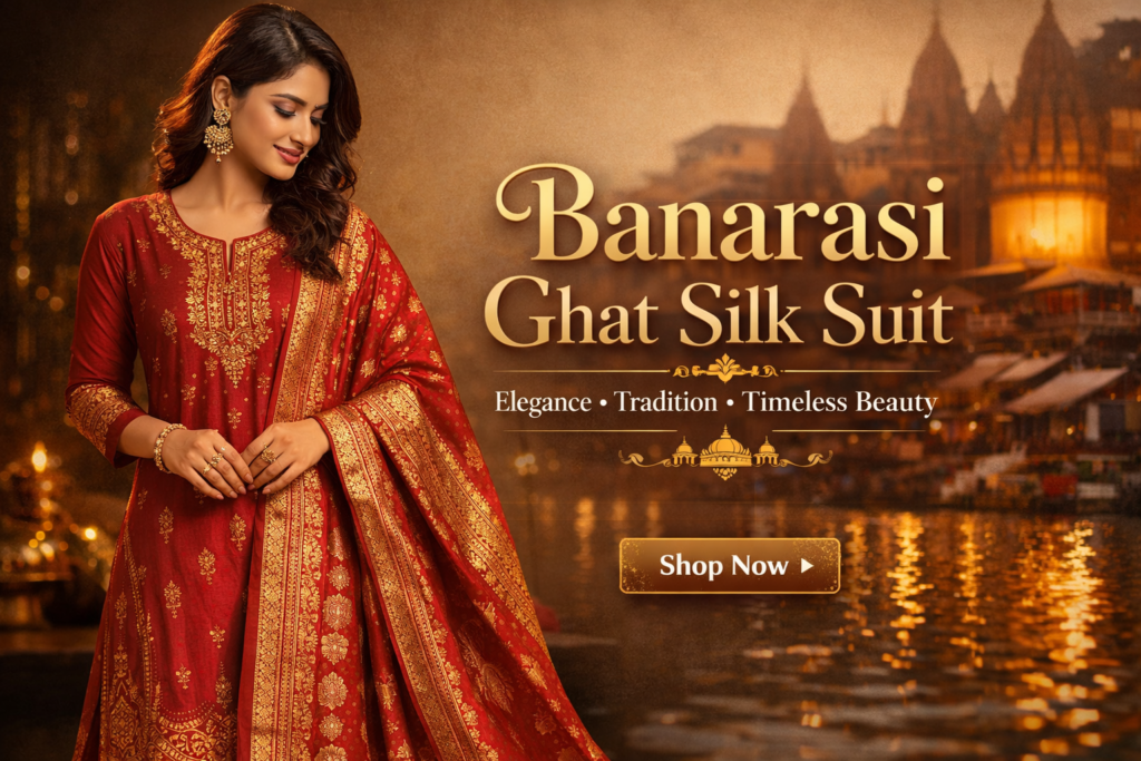 Banarasi Ghat Silk Suit: Tradition, Elegance & Timeless Style
