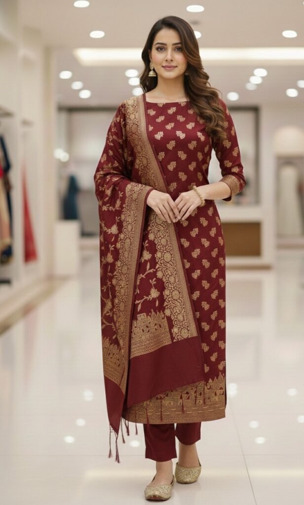 Banarasi Ghat Silk Suit